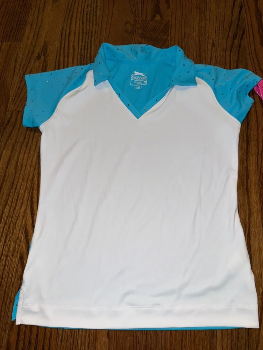 Slazenger girls golf or tennis outfits size medium NWOT PINK, aqua & white & hat